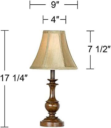 בארנס וקיסוס מסורתי גופן שולחן רצפת עומד מנורות סט של 4 ברונזה חום בז ' פעמון בד צל דקור לסלון חדר שינה בית המיטה