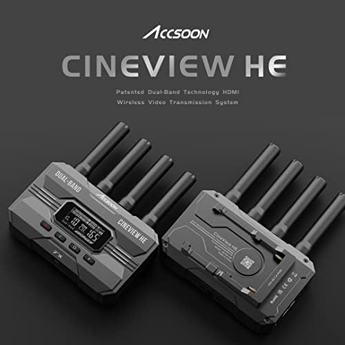 Accsoon Cineview הוא - משדר Wi -Fi HDMI אלחוטי עבור Wi -Fi Android ו- iOS הצגת עד 4 מכשירים - עד