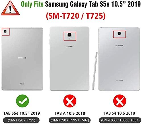 TABAXY Galaxy Tab S5E 10.5 אינץ '2019 מארז, SM-T720/T725/T727 כיסוי, היברידי 3 שכבות 3 שכבות מחוספסים כבד