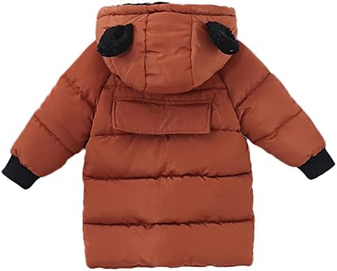 ילדים ילדה תינוקת חורף רוכסן דוב אוזניים מעיל מעיל עם מעיל גלימת גלימת גלימת בגדי לבוש חיצוניים עבה,