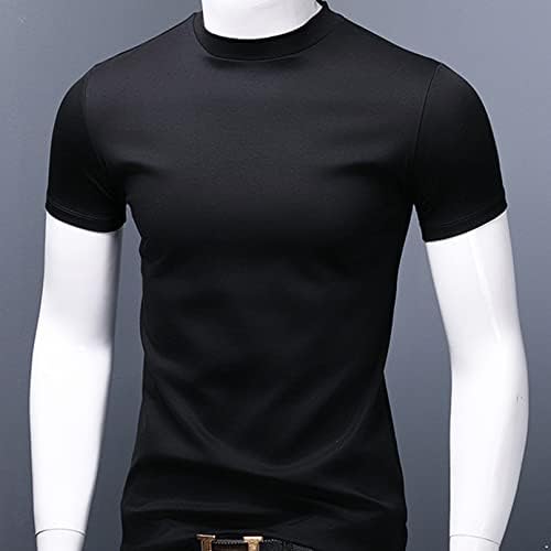 Yizyif's Slim Slim Fit Tops Basic Top משקל קל משקל קצר שרוול קצר חולש תרמי חולצות צווארון גולף