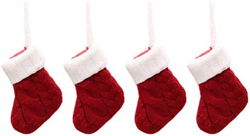 4 יחידות חג המולד סכום שקיות מזלג כפית גרבי כלי שולחן כלי כסף מחזיקי סריגה גרביים