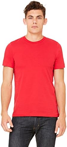 בלה + בד יוניסקס תוצרת ארצות הברית ג ' רזי קצר שרוול חולצה אני אדום