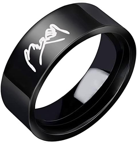 נצח 7 ממ נירוסטה גודל 5-13 חקוק יד ביד הבטחת נישואים הצהרת טבעת
