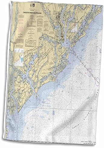 הדפס 3 דרוז של Ft Myers ל- Charlotte Harbor עם מגבת ספינה, 15 x 22, לבן