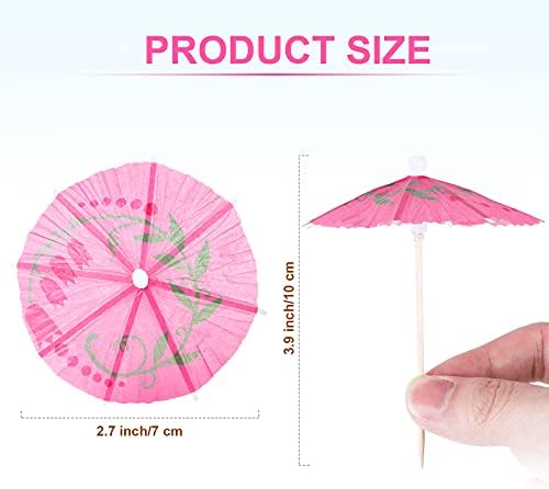 Elcoho 360 חתיכות מטרייה קוקטייל קוטטייל קוקטייל נייר רב -צבעוני קוקטייל קוקטייל משקה מטריות טיקי בר נייר