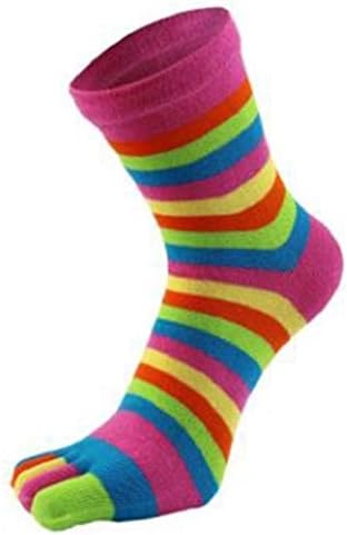 Renslat 6 זוגות גרבי נשים סתיו וחורף מצחיק מצחיק צבע קשת קשת הדפס קרסול גרבי כותנה גרביים