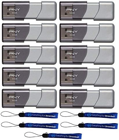 PNY 64GB USB 3.0 פלאש כונן עילית טורבו נספח 3 עם הכל מלבד שרוך סטרומבולי