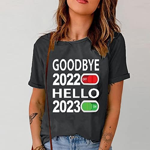 2022 שלום 2023 חולצה פנאי קצר שרוולים חולצות אופנה מזדמן טיז למעלה חולצה