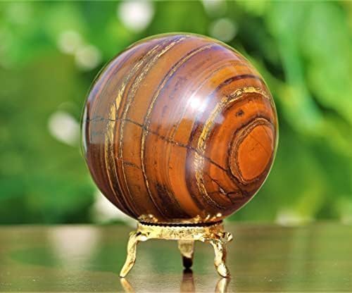 טייגר טייגר טבעי מוטש עין קריסטל צ'אקרות ריפוי אבן מטאפיזית כדור אבן מדיטציה פנג שואי אורה כדור מקורה