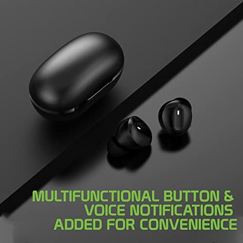 אוזניות Bluetooth אלחוטיות אלחוטיות התואמות את האש של HTC Wildfire X עם מארז חבילת טעינה מורחבת באוזניות