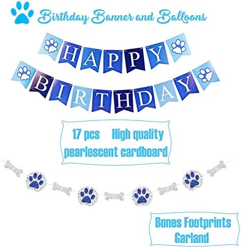 מסיבה מפלגה כלב קישוטים למסיבות יום הולדת כלב יום הולדת כלב בנדנה, כובע יום הולדת לכלב, כרזת יום הולדת לכלב,
