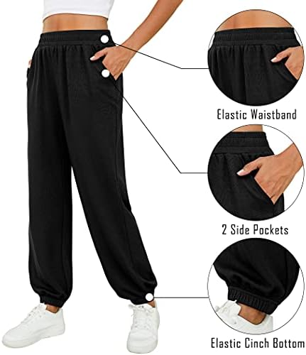 מכנסי טרניעה של סלוגו נשים מכנסי סתיו עם מותניים גבוהים רצים תחתונים עם כיסים