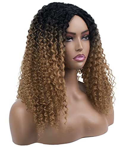 מיילילאי עמוק גל סינטטי שיער פאה עבור נשים ארוך מתולתל פאה טבעי ברונטית פאות התיכון חלק חום עמיד סינטטי 18