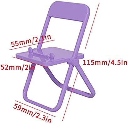 עמדת טלפון סלולרית מתקפלת 1PC כיסא מיני, מחזיק טלפון סלולרי נייד מתכוונן עריסה רב זוויתית אוניברסלית