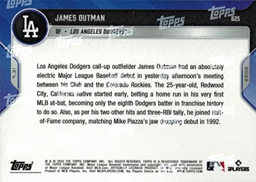 2022 טופס עכשיו בייסבול 625 ג 'יימס אוטמן מראש טירון כרטיס דודג' רס - רק 2,034 עשה