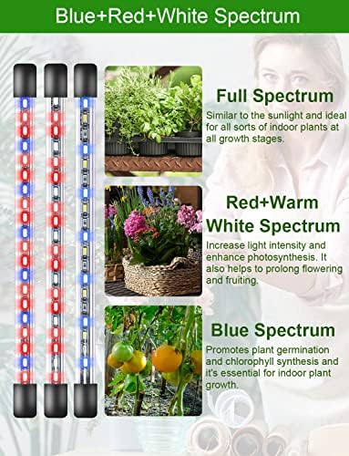 גדל אורות לצמחים מקורה, ג'ירבי 80 נוריות LED צמח אור לצמחים מקורה עם ספקטרום מלא, צמח מקורה צומח אורות עם 3 מצבים,