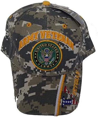 ארצות הברית צבא ותיק הסוואה בייסבול סגנון רקום כובע ארהב ארהב כובע