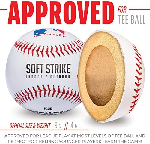 Franklin Sports Strike Strike Teeball - גודל ומשקל רשמי שאושרו עבור Teeball - טכנולוגיית ליבה חלולה לבטיחות -
