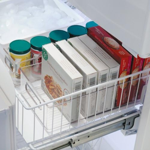 קופסאות אחסון מקרר/הקפאה של בינז, מיכל אחסון למטבח הניתן לגיבוב למקרר ומקפיא, עשוי פלסטיק, שקוף