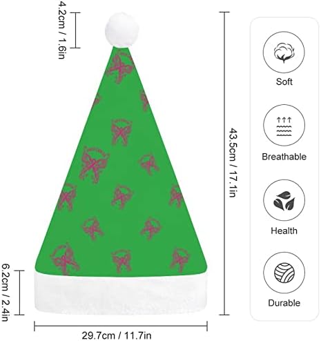 זין סרטן פרפר מצחיק חג המולד כובע סנטה קלאוס כובעי קצר קטיפה עם לבן חפתים עבור חג המולד מסיבת חג אספקת קישוט