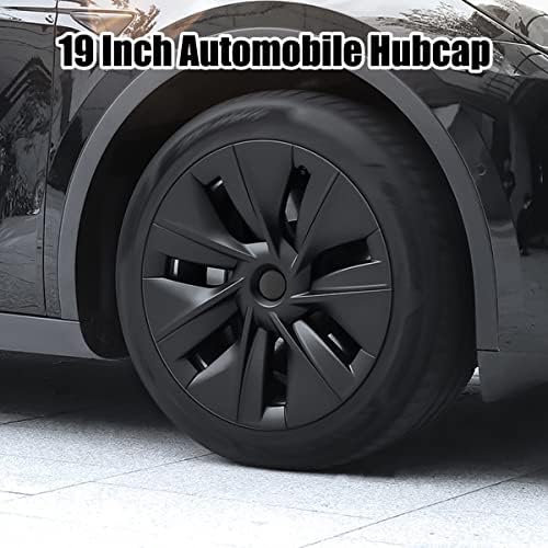 כיסוי גלגלים Hubcap 19 אינץ 'מט מט רכזת רכזת רכזת מגן שפה עבור טסלה דגם Y 2020-2023 אביזרים חיצוניים