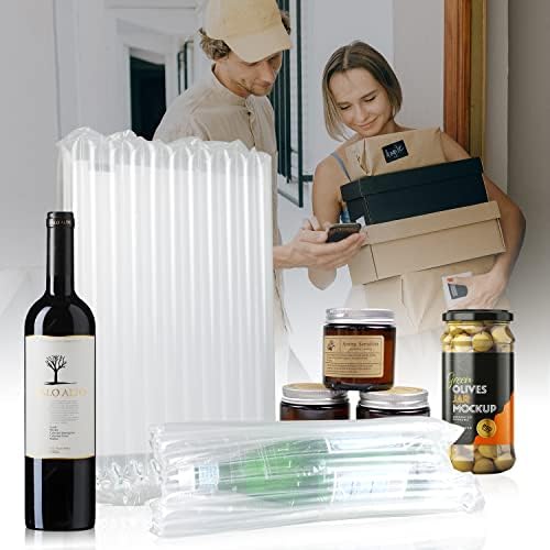 כרית בועה מתנפחת לגלוש גליל גליל מגן בקבוקי יין, חומרי אריזה למשלוח והעברת פריטים שבריריים זכוכית,