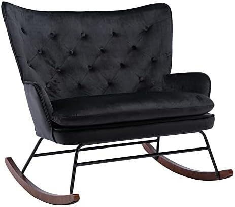 להמנט קטיפה משתלת נדנדה כיסא מודרני מרופד כפול נדנדה כורסא עם מצויץ גבוהה משענת להירגע נדנדה ספה הדו מושבית