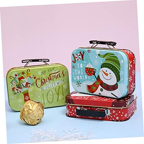 ABAODAM 1 PC תיבה ניידת קופסת אחסון מתנה קנדי ​​מתנה ערב חג המולד קופסא פח קופסאות קישוט לחג