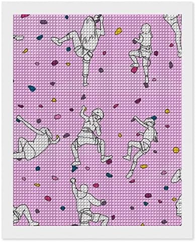 מטפסים על דפוס ורוד ערכות ציור יהלומים דקורטיביים מצחיק 5D DIY DIY מקדח מלא ציורים ציורים עיצוב