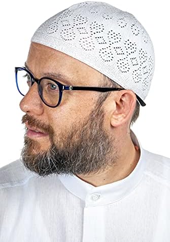 כובעי קופי סריגה מוסלמית טורקית מקוונת לגברים, טאקיה, טאקה, פצ ' י, כובעים אסלאמיים, מתנות אסלאמיות, גודל סטנדרטי