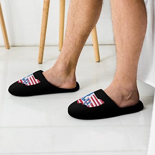 אוהיו בית אמריקאי דגל גברים של כותנה נעל זיכרון קצף סגור הבוהן נעלי בית מקורה בית נעליים