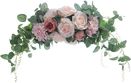 WYFDP סימולציה של קשת חתונה קישוט פרחים פרח דלת גרלנד דלת דלתות דלתות קיר פרחי משי תלויים