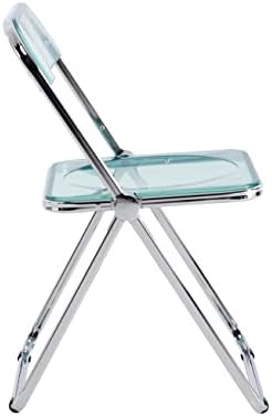 כיסא מתקפל אקרילי שקוף מודרני ברחבי העולם, כיסא הניתן לגיבוב אקרילי, כיסא צלול קריסטל, כיסא אירועים, מסגרת כרום,