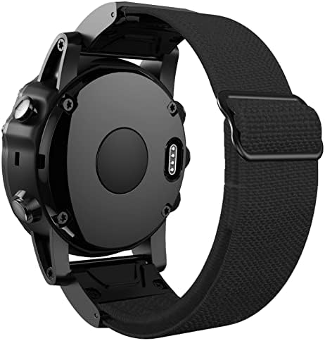 רצועת שעון QuickFit של Axti for for Garmin Fenix ​​6 6x Pro 5x 5 Plus 3HR 935 945 S60 Loop Nylon 22 26 ממ להקת