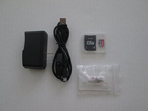Raspberry Pi Zero/Zero W ערכה בסיסית עם כרטיס מיקרו SD, אספקת חשמל ומארז ברור