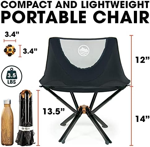 קליק נייד כיסא קמפינג כיסאות-קטן מתקפל נייד כיסא שהולך בכל מקום בחוץ. קומפקטי מתקפל כיסא למבוגרים שמגדיר ב 5