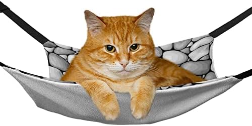 מיטת שינה חתול שיש אבן ערסל לחיות מחמד עם רצועות מתכווננות ווי מתכת 16.9& 34; איקס13