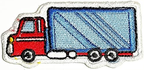 קליינפלוס 2 יחידות. קפוא בקרת רכב קריקטורה תיקון רקום משאית ברזל על תג לתפור על תיקון בגדי רקמת אפליקצית מדבקת