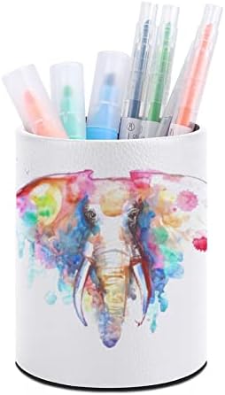 צבעי מים פיל עור מפוצל עיפרון מחזיקי עגול עט כוס מיכל דפוס מארגן שולחן עבור משרד בית