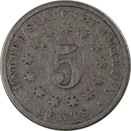 1881 מגן ניקל 5 סנט חתיכה G טוב 5C ארהב מטבע מטבע: i3762