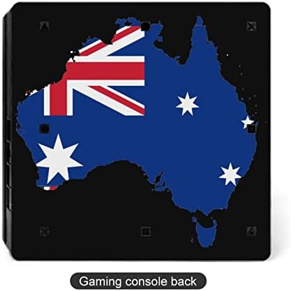 מפת דגל אוסטרלית מדבקה מצחיקה מגן עור מגן הדפס מלא כיסויי מדבקות דקים עבור קונסולת PS-4 Slim/PS-4