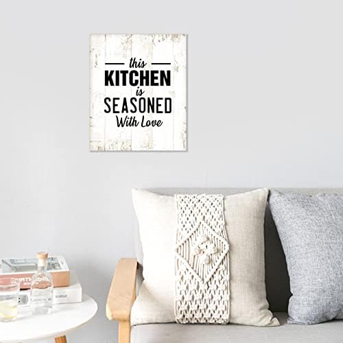 טוליייי עץ קיר קיר תליה שלט מטבח זה מתובל באהבה עיצוב קיר מצחיק סימן מילה חיובית לחדר כביסה