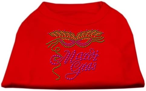 מוצרי חיות מחמד Mirage Mardi Gras Rhinestud חולצה, גדולה, אדומה