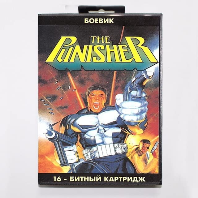 מחסנית המשחק של Punisher Cartridge 16 סיביות MD משחקים עם תיבת קמעונאות עבור Sega Mega Drive עבור Genesis-US