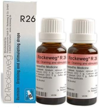 Dr.Reckeweg germany R26 חפיסת טיפות ניקוז ומעוררת של 3 של 3