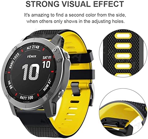 ILAZI 22 26 ממ רצועת שעון סיליקון עבור Garmin Fenix ​​7X 7 6X 6 Pro Watch SealyFit Stras