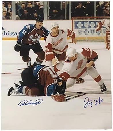 דארן מקארטי וקלוד למיו חתמו על תצלום לחימה 16x20 - 79232 - תמונות NHL עם חתימה עם חתימה