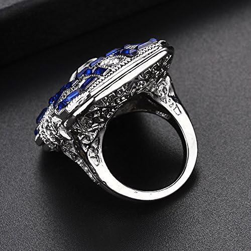 נשים טבעות אופנה זוגות כיכר הנסיכה מדומה טבעת סט טבעת אירוסין יוקרה תכשיטים לחתונה לנשים טבעות חתונה