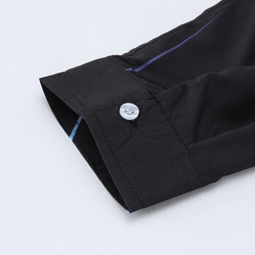 גברים מקרית חולצות כפתור למטה דש גדול קרדיגן חולצה שחור עסקי חולצה מודפס כפתור למטה חולצות קרדיגן